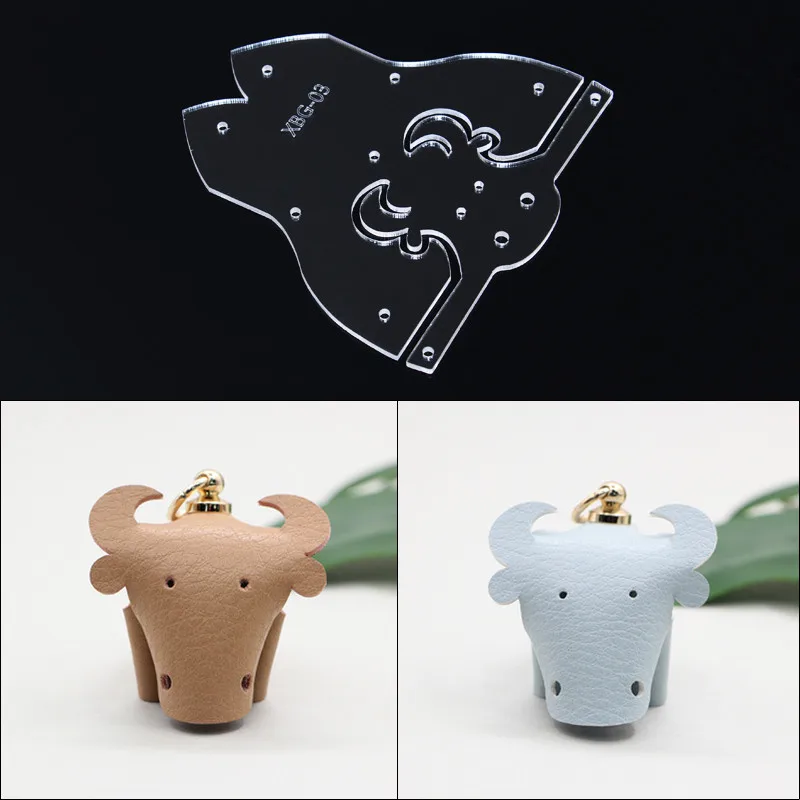 

1 Pcs calf pendant DIY handmade leather leather hanging ornaments paper pattern acrylic template