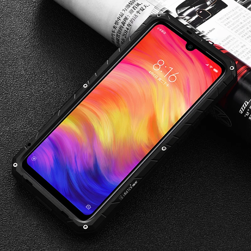 Повседневный водонепроницаемый чехол для Redmi Note 9 8 7 9s pro ударопрочный Прочный