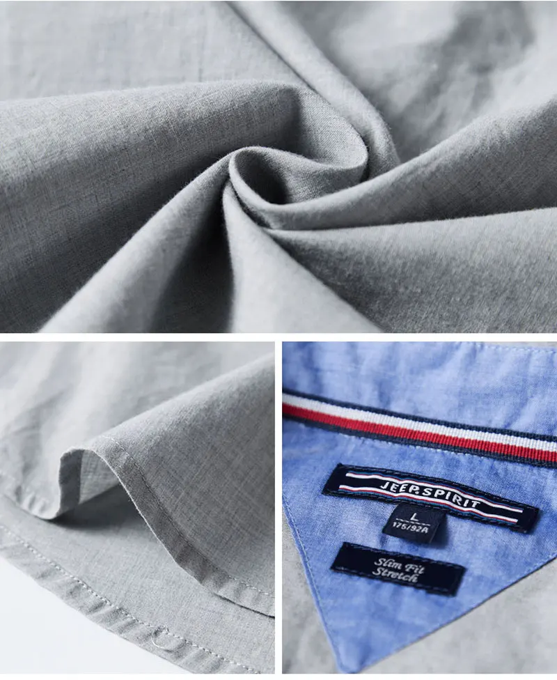 Brand JEEP Men Brand Shirts 2019 Summer Dress Cotton Short Sleeve Shirts Straight Casual Fashion Shirts M~4XL Business Shirts (12)