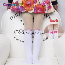 2016 Новый Дизайн Горячие Продаж 1 Шт. Девочек Колготки Прекрасный Hello Kitty Кролик Бархат Чулки для Девочек Мультфильм Лоскутное Дети плотно
