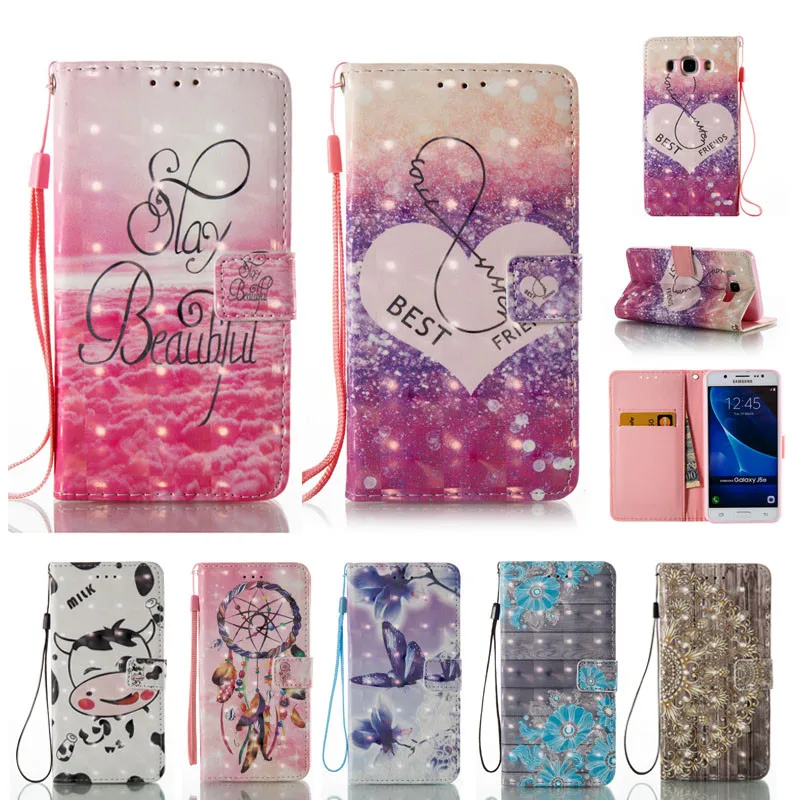 

Leather Case For Samsung Galaxy J5 2016 J510 J510f J5108 5.2" 3D Effect Wallet Flip Leather Case Cover for Samsung J5 2016 J510F