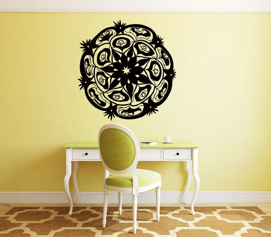 Wall Stickers New Resin 2016 Top Bohemian Wall Decal Mandala Sticker