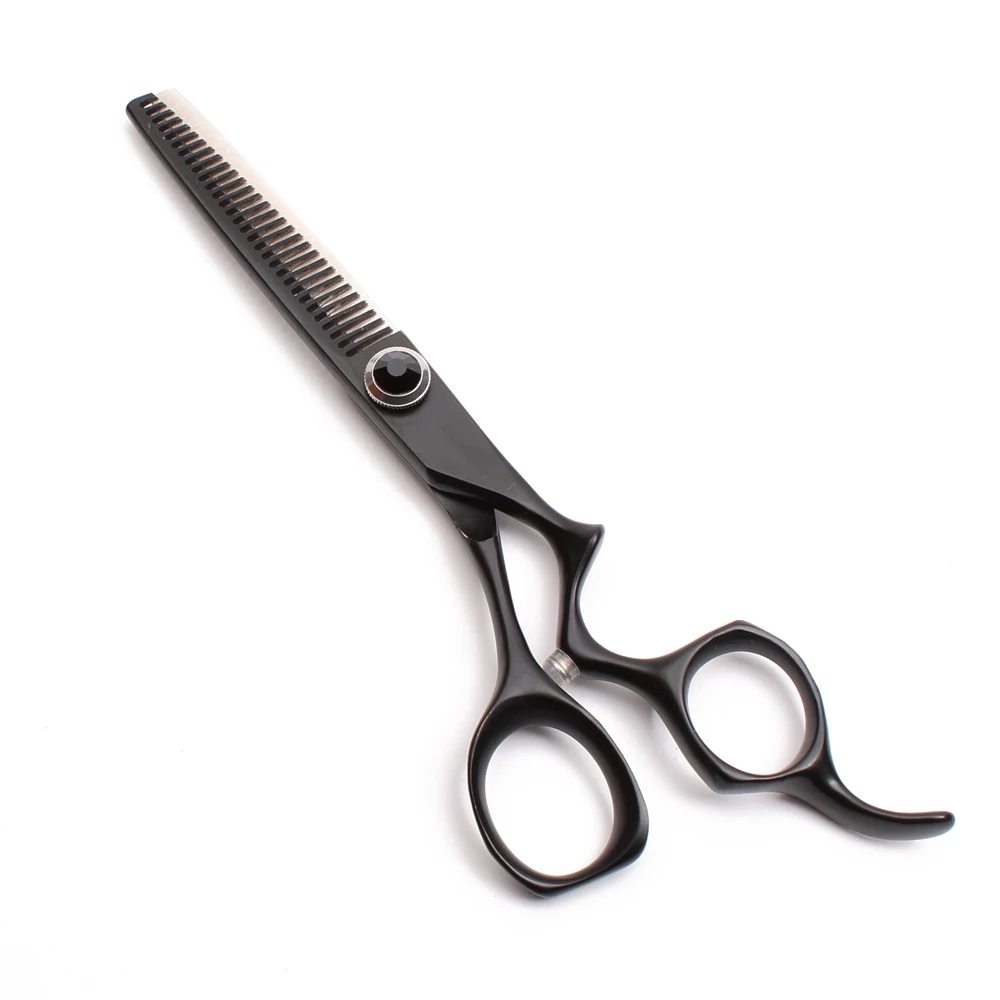 5.5&quot 440C Black Customized Logo Hairdresser's Scissors Straight Shears Thinning Salon Hair Barber C9016 | Красота и здоровье