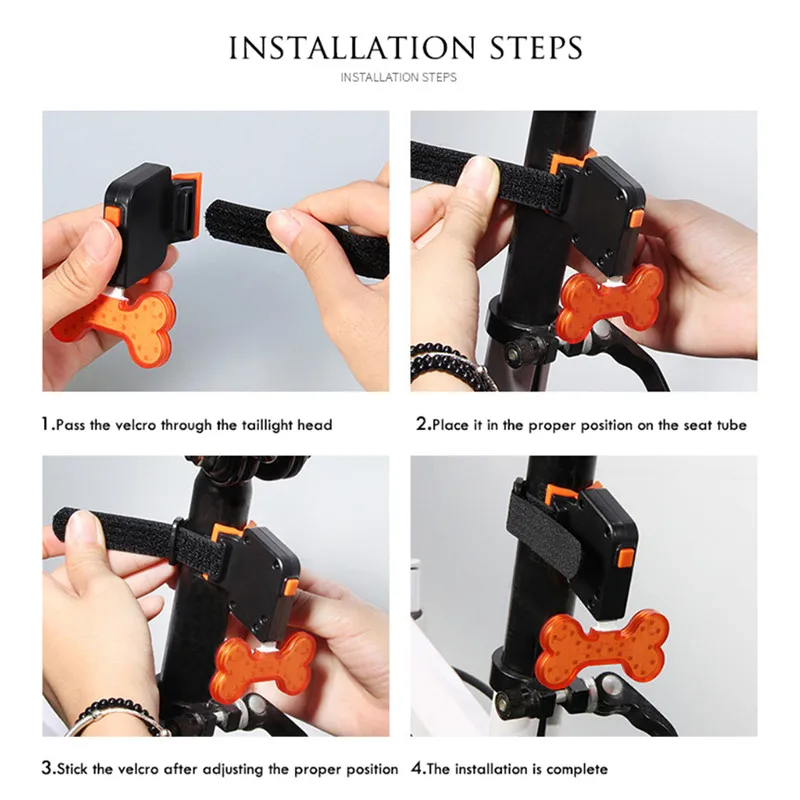 Best 1Pcs New Creative Usb Charging Night Riding LED Taillights Mountain Bike Riding Highlight Equipment Bicycle Accessories 1