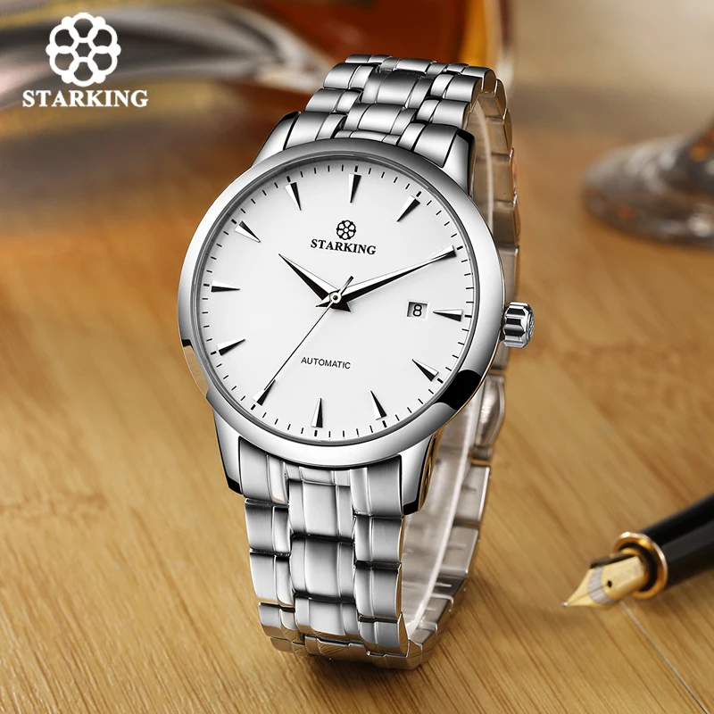 STARKING Watch Men Automatic Self-wind Stainless Steel 5atm Waterproof Business Men Mechanical Wrist Watches reloj hombre AM0184