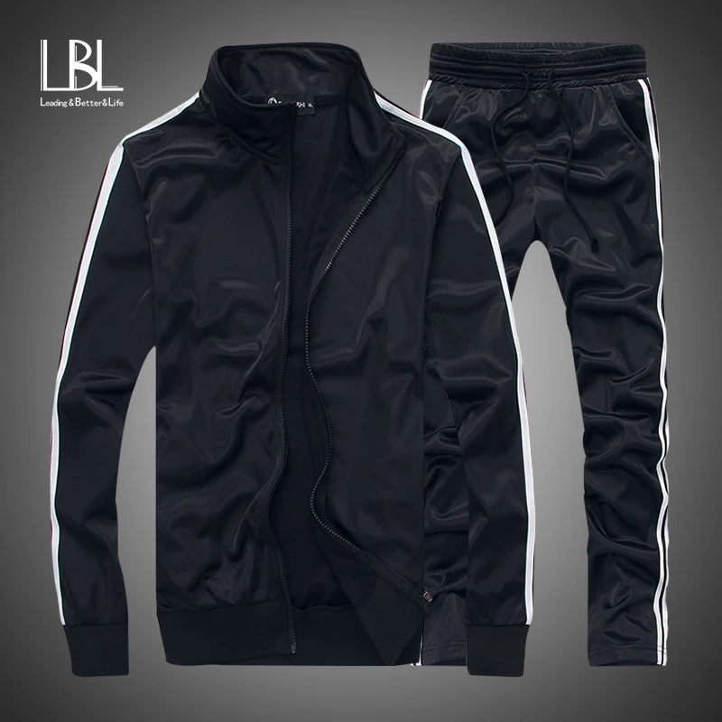 

Men's Fashion Tracksuit Casual Sportsuit Men Hoodies/Sweatshirts Sportswear Zipper Coat+Pant Tracksuit Men Set Brand Clothing