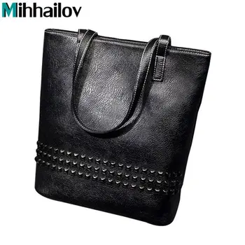 

New Arrival Autumn Bag Large Size Women Shoulder Bag Daily Vintage Women Messenger Bag Causal Rivet Bag XS-25