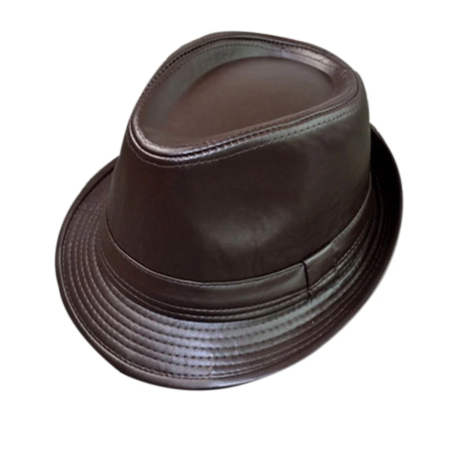 Высокое качество! Мужская черная фетровая шляпа из искусственной кожи для джентльменов, женская панама 20