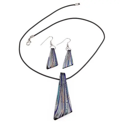 Набор муранского стекла ожерелье с полосками серьги|necklace earring|set necklace earringearrings |