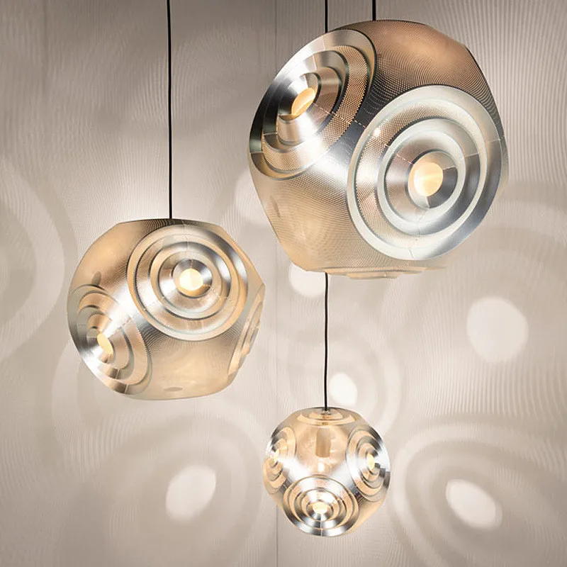 

Creative tom dixon stainless steel geometric pendant light simple restaurant bar coffee shop living room E27 lamp free shipping