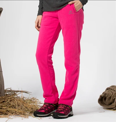 Tectop осень зима уличные мужские и женские толстые флисовые брюки спортивные флисовые ткани ветрозащитные тепловые походные брюки - Цвет: women rose pw3184