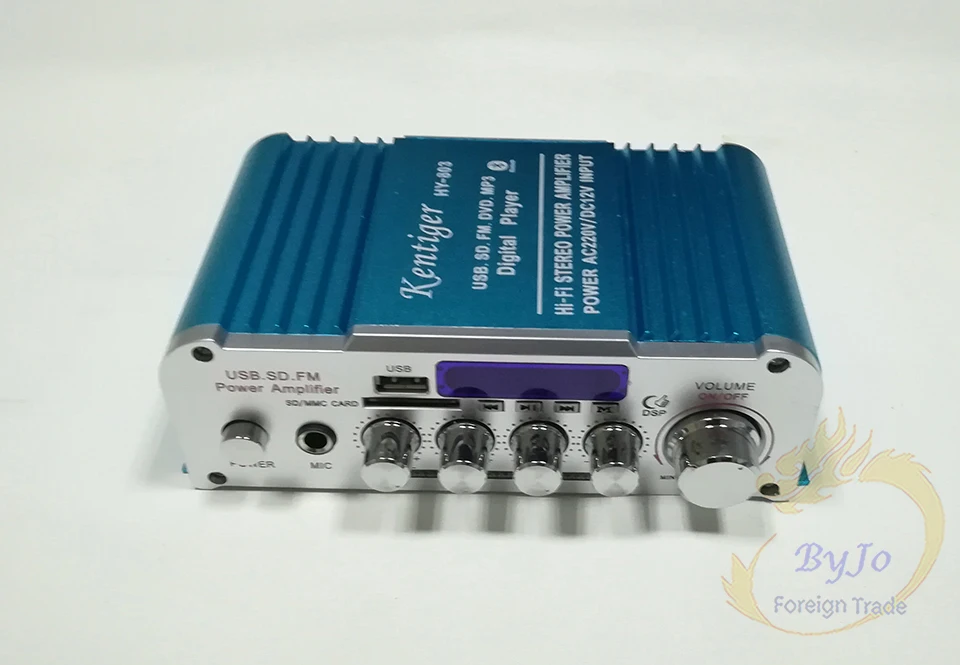 HY803 Mini Amplifier Car Amplifier Bluetooth Amplifier 40W+40W FM MIC MP3 for Car Home USB Support AC 220V or DC 12V
