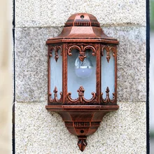 Европейский стиль наружная настенная лампа литье под давлением алюминиевая водонепроницаемая настенная лампа Светодиодный Уличный настенный светильник содержит светодиодный светильник