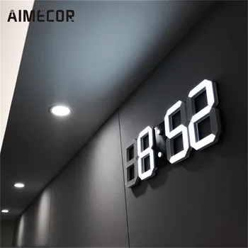 

Modern Digital LED Table Desk Night Wall Clock Alarm clocks USB 24 or 12 Hour Display u70815