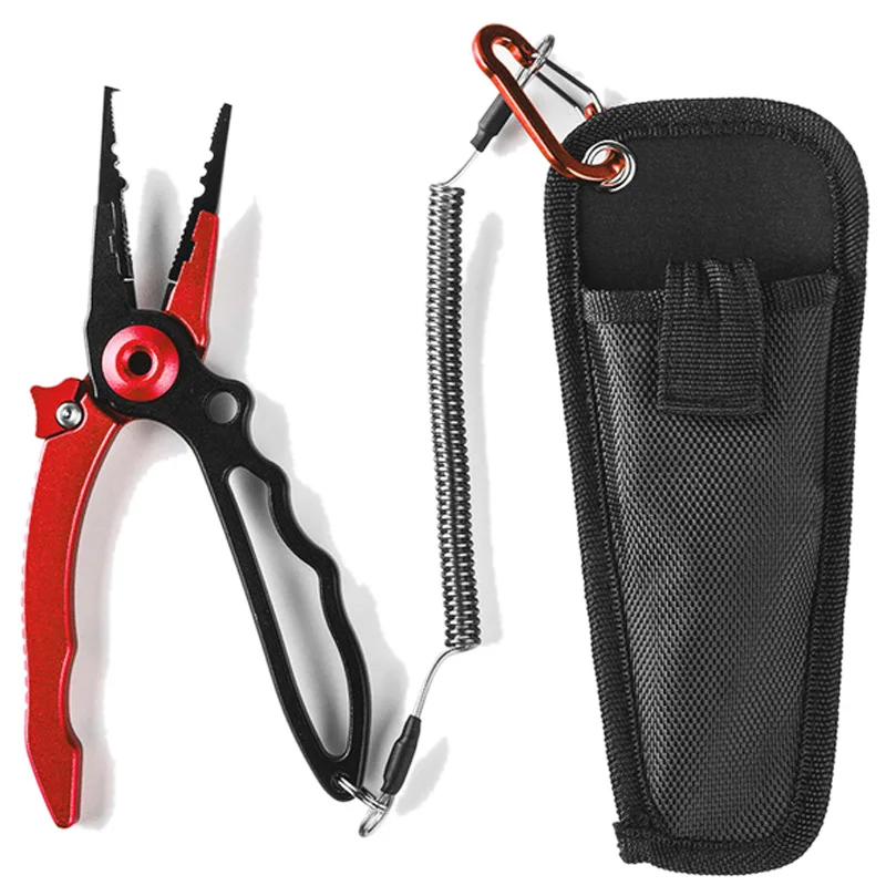 

Aluminum Alloy Fishing Pliers Multifunctional Hooks Remover Line Cutter Split Lure Rings Fishing Holder Tackle Pliers