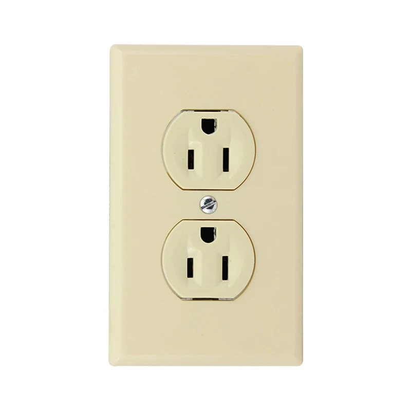 

125V 15A 5-15R Double Socket Wall Socket American Standard Wall Electrical Outlet