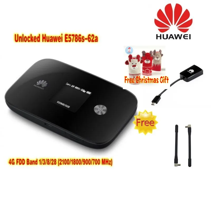 Разблокированный Карманный Wi Fi роутер HUAWEI 4G LTE CAT6 300 Мбит/с 2 антенны в подарок