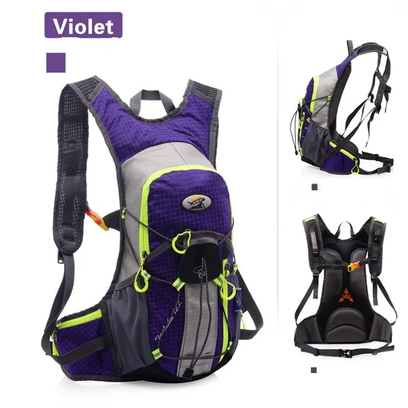 12л сумка для воды для верховой езды ультра-светильник Воздухопроницаемый спортивный рюкзак для бега Открытый водонепроницаемый походный рюкзак для воды рюкзак для велосипеда - Цвет: Пурпурный цвет