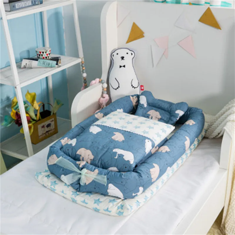 

Baby Bed Pressure-proof Neonatal Foldable Portable Baby Bed Baby Mattress Bionic Travel Bed