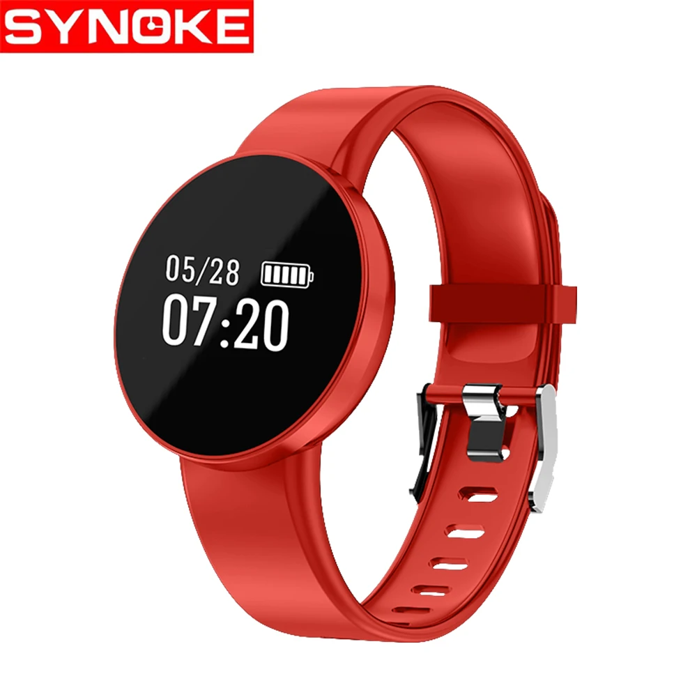 

SYNOKE Men's Smart Band Watch Bluetooth Photo APP Reminds Concept Simple Large Screen Motion Smart Electronic Back Light Watch