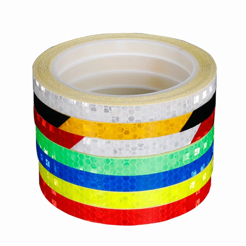 

Deemount Bicycle Light Reflector Light Sensitive Straight Arc Strip Auto Reflective Stickers Visual Warning Safe Bike Cycling