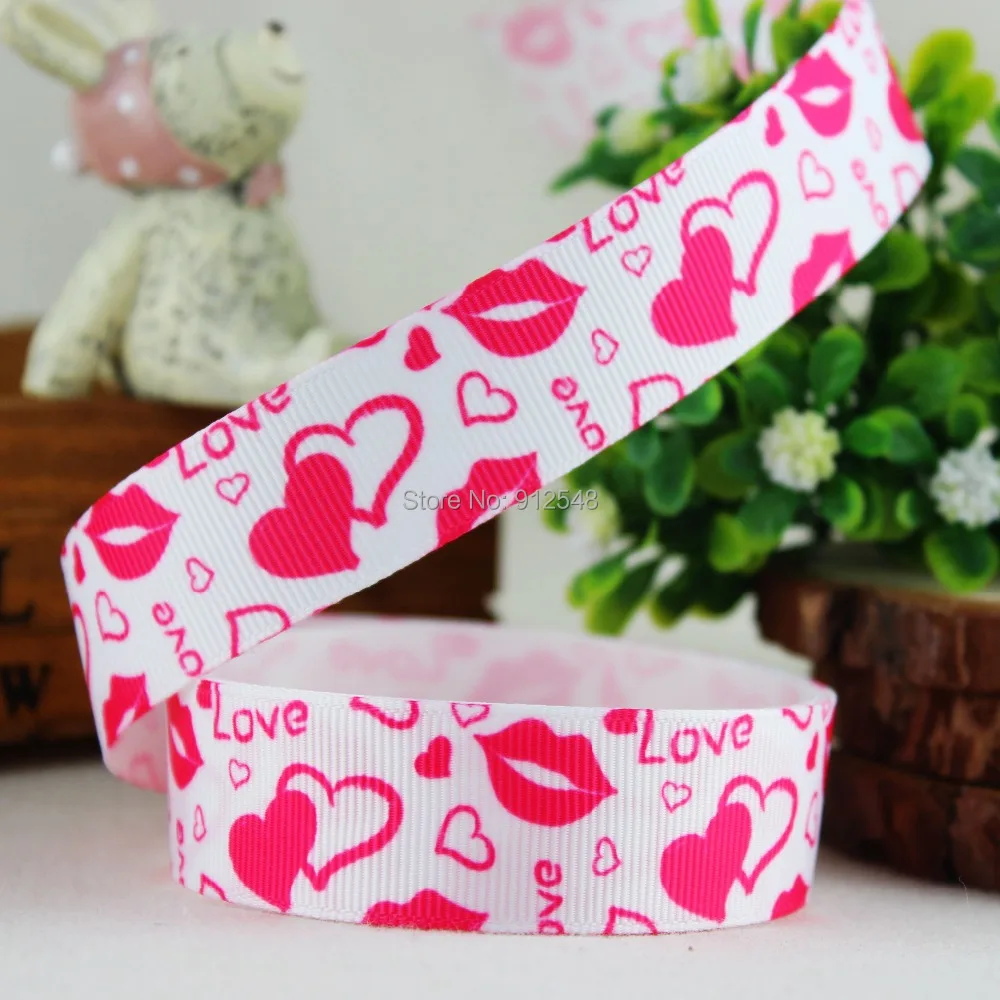 7/8 ''любовь Слоны печатных grosgrain ленты, Аксессуары для одежды, ручной работы материалы одежды, WM12823
