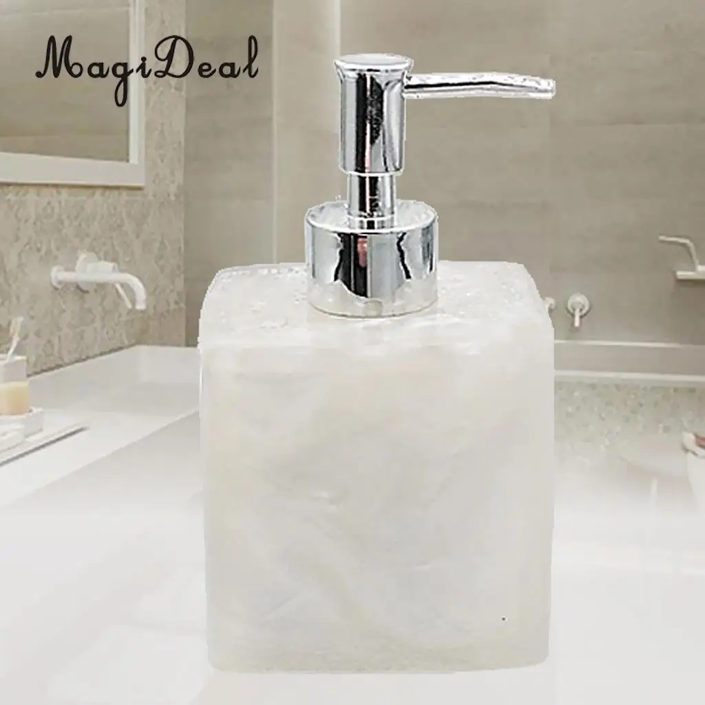 Fashion Resin Soap Dispenser Bathroom Pump Storage Bottle  Black