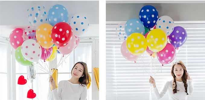 Thicken wedding wedding room decoration decoration children birthday party decoration candy color dot balloon