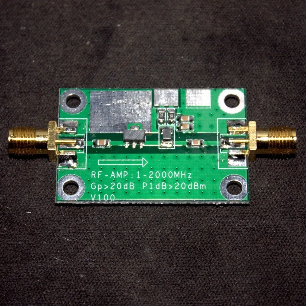 

1-2000MHz 2Ghz gain 20dB Low Noise LNA RF Broadband Amplifier Module HF VHF/UHF
