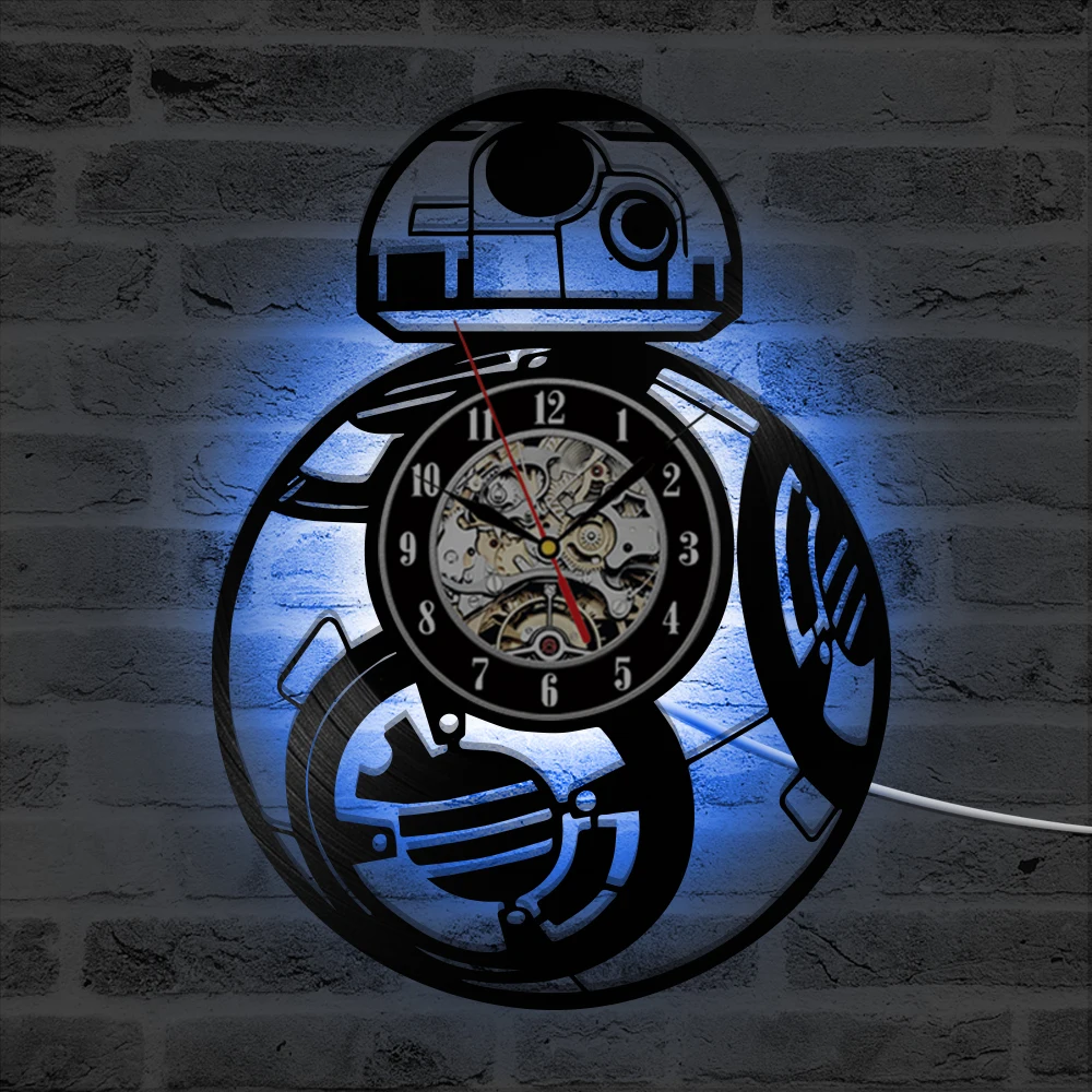 Star Wars Droid Vintage Vinyl LP Record Wall Clock Creative Hanging