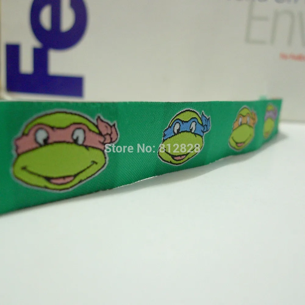 

10 Meters 7/8'' 22mm Wide TMNT Teenage Mutant Ninja Turtles Dog Collar Woven Jacquard Ribbon