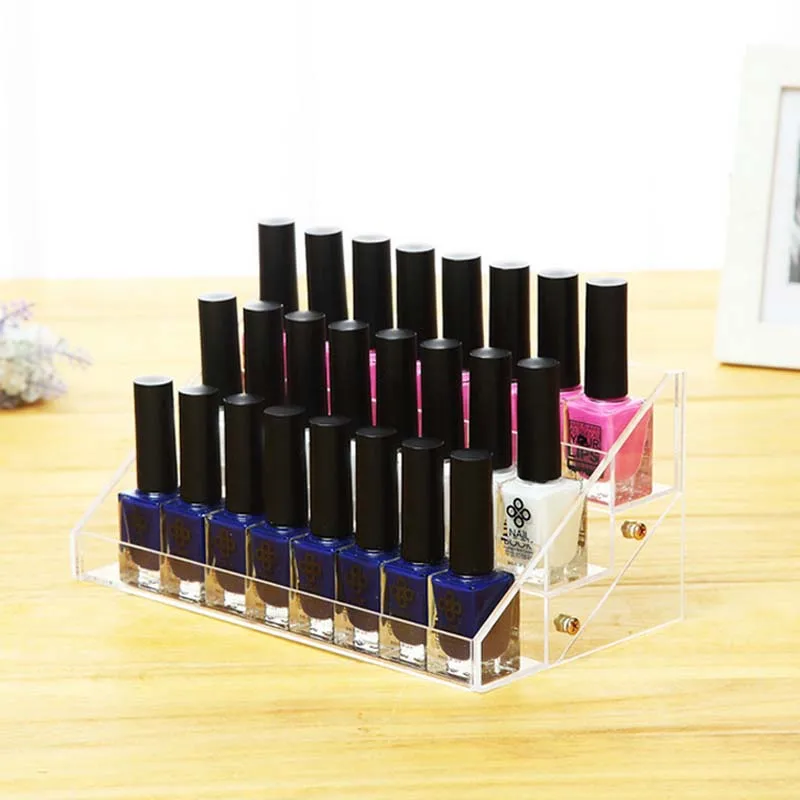 18 Bottles Nail Polish Display Rack, Acrylic Nail Polish Bottles Holder