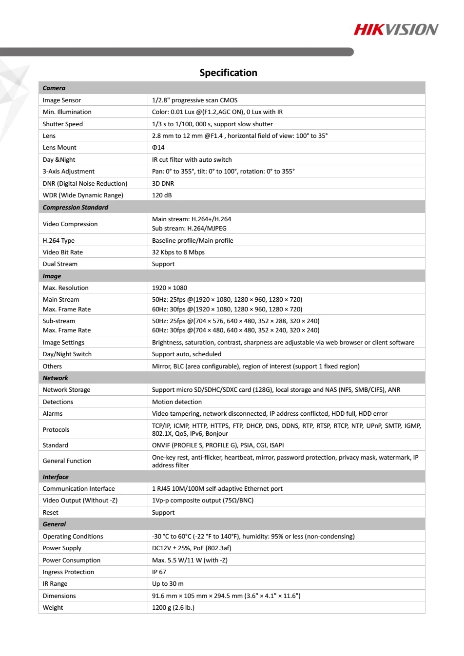 DS-2CD1621FWD-I(Z) 2