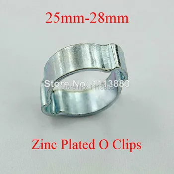 

25-28mm Zinc Plated Carbon Steel O Clips Double Ear Hose Clamp