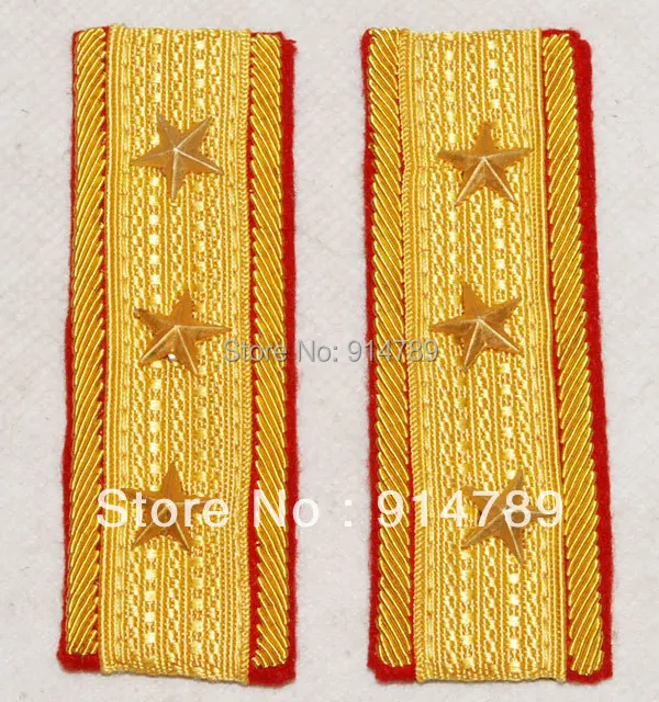 PAIR WWII IMPERIAL JAPANESE ARMY SENIOR GENERAL SHOULDER BULLION BOARDS 