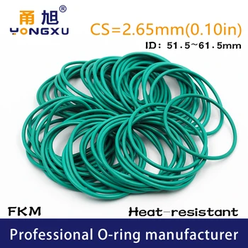 

Fluorine rubber Ring FKM O-rings Seals CS2.65mm ID51.5/53/54.5/56/58/60/61.5*2.65mm O Ring Seal Gasket Oil Ring Sealing Washer