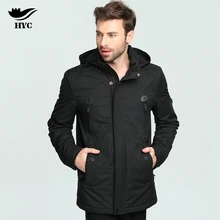 HYC Parka Men Coats Windbreaker Winter Jacket Coat Male Top Outerwear Cotton Padded Snow Wear Trench Coat Parkas Fashion 5006