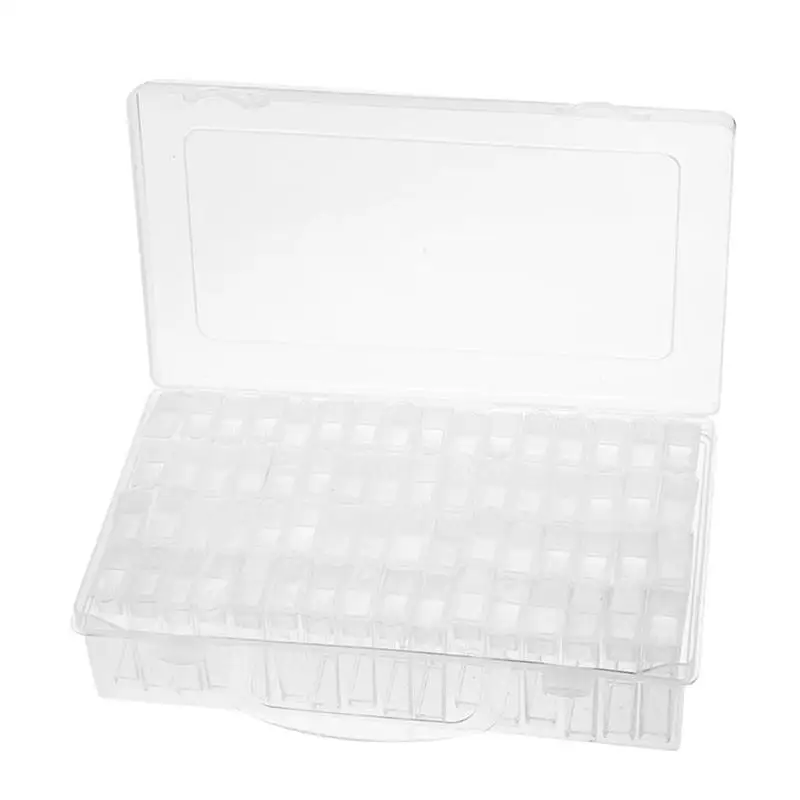 64 слота разборная Алмазная картина коробка для хранения пластик дизайн ногтей Органайзер Стразы бусины Чехол держатель Контейнер