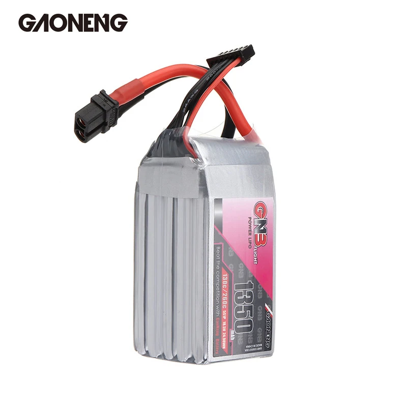 

Gaoneng GNB 18.5V 1350mAh/1550mAh 130C 5S Rechargeable bLipo Battery XT60 Plug for FPV Racing Drone Accessories