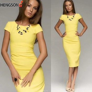 

Fashion Casual Womens Ladies Dresses Short Sleeve Bodycon Bandage Evening Party Dress Formal Wedding Career Dress Black Red