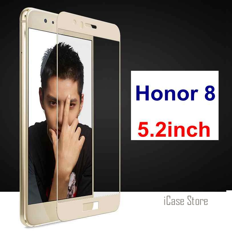 9 H полноэкранное закаленное стекло для Huawei Honor 8 FRD-L19 FRD-L14 FRD-L04 5,2 дюймовый защитный экран Чехол пленка для Honor 8 пленка