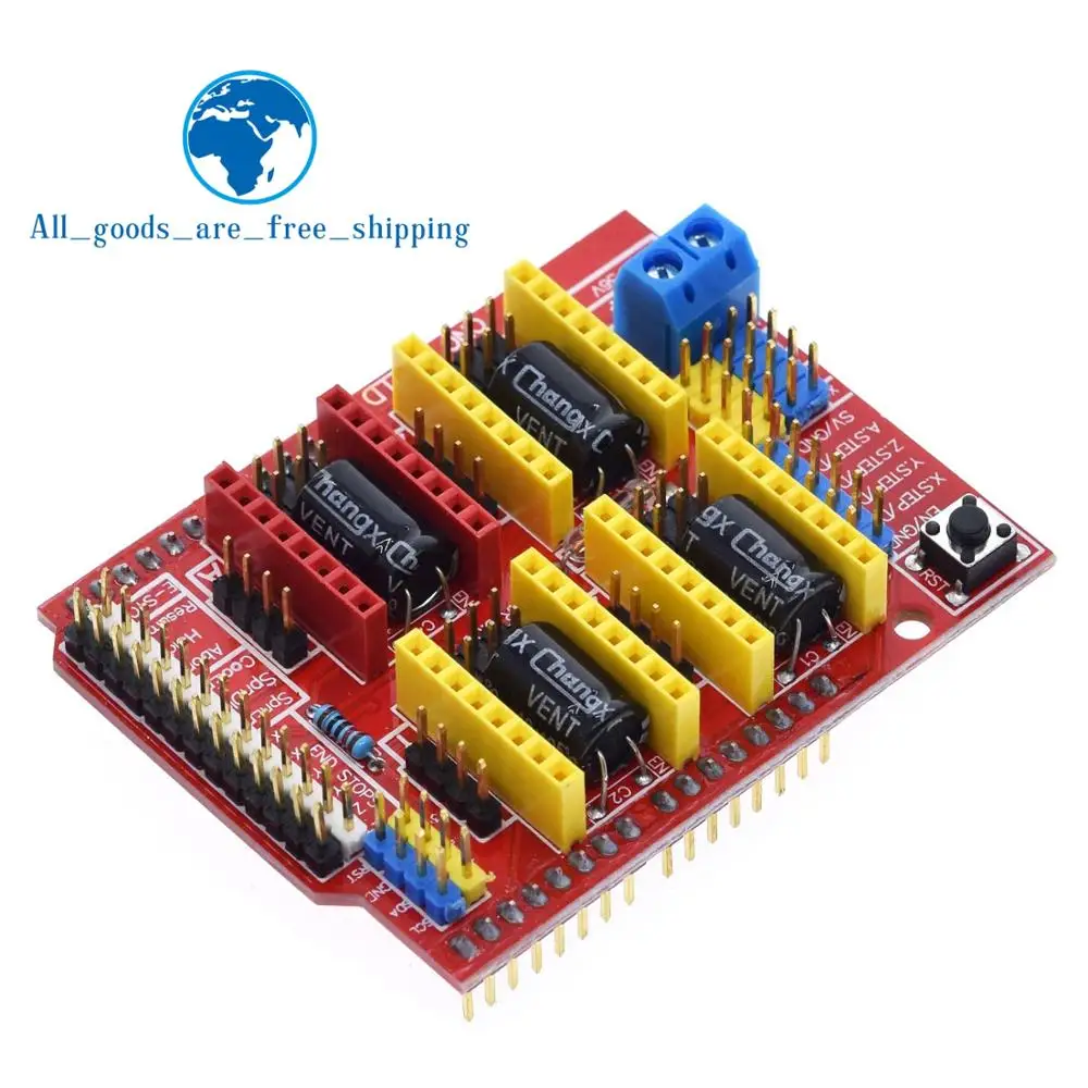 TZT cnc щит v3 гравировальный станок/3d принтер/A4988 Плата расширения драйвера для Arduino