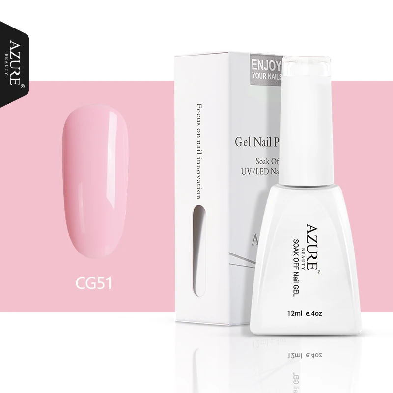 أزور الجمال جيل للأظافر البولندية مسمار الفن الوردي اللون الهجين الورنيش شبه الدائم Led هلام ورنيش تحتاج Led مصباح الأشعة فوق البنفسجية هلام مس...