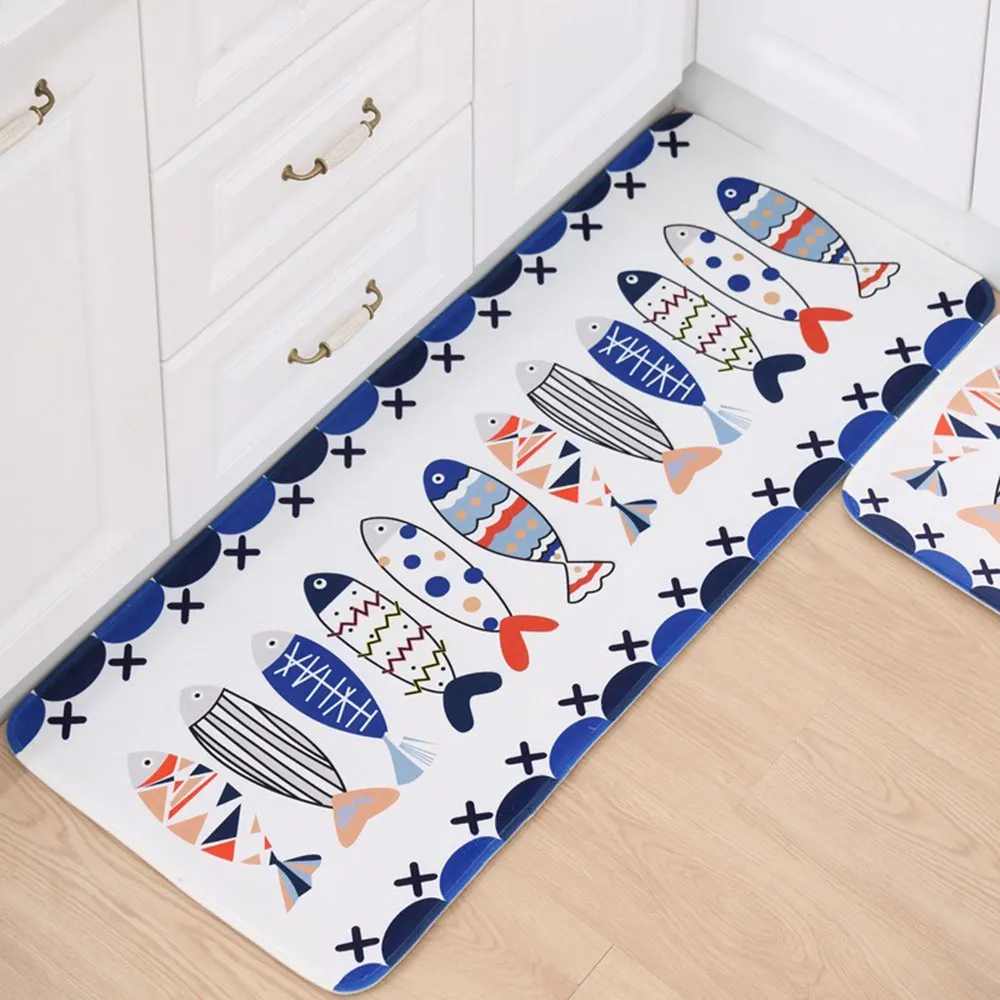 Cartoon Soft Kitchen Mat Absorption Bathroom Carpet Rug Home Living Room Kitchen Door Floor Mat for Toilet Non-slip