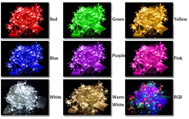 Новинка года, 8 видов цветов, Креативный светодиодный светильник с цветами, уличные/Свадебные/вечерние/домашние украшения, праздничная гирлянда, H-06