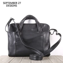 Мужской портфель, Сумки из натуральной кожи на молнии, мужская деловая сумка для ноутбука 14 дюймов, сумка через плечо, портфель