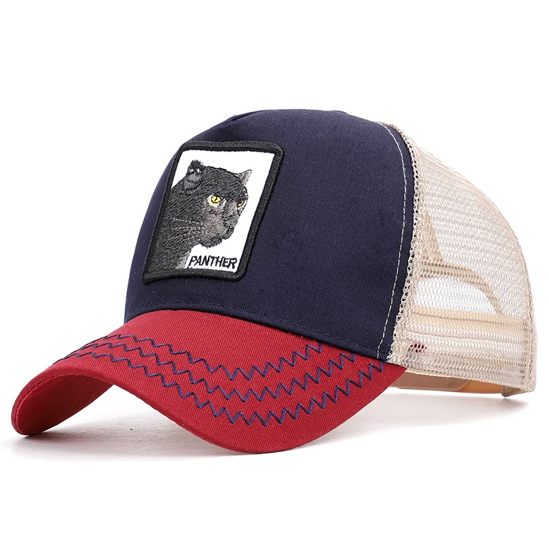 

Fashion Animals Embroidery Baseball Caps Men Women Snapback Summer Mesh cap Men Embroidery Animal Bones Snapback Hip Hop Hat