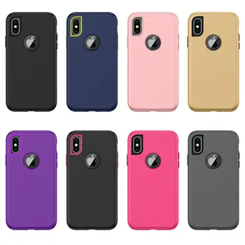 

100pcs 3 in 1 Full Protection Heavy Duty Tough Armor Shockproof Hard Case For iPhone XS XR XS Max Case For iPhone 8 7 6S Plus