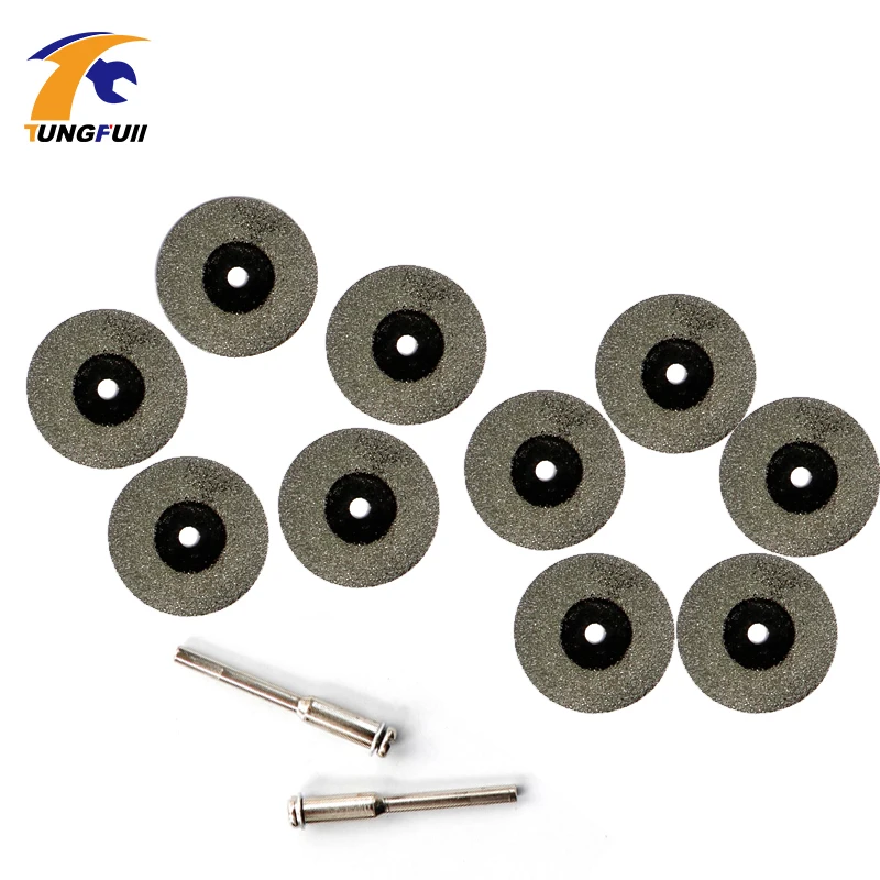 10pcs 30mm Diamond Cutting Discs Cut Off Blade Drill Bit for Dremel Rotary Tool Abrasive Disc