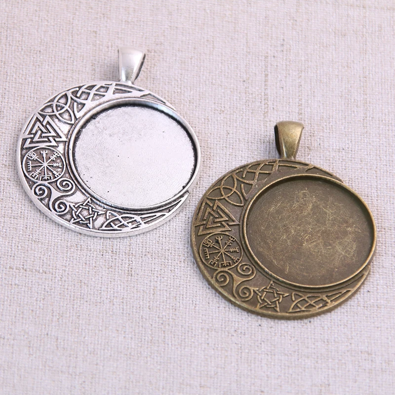 2pcs 25mm Inner Size Antique And Bronze Baroque Style Cabochon Base Setting Charms Pendant | Украшения и аксессуары